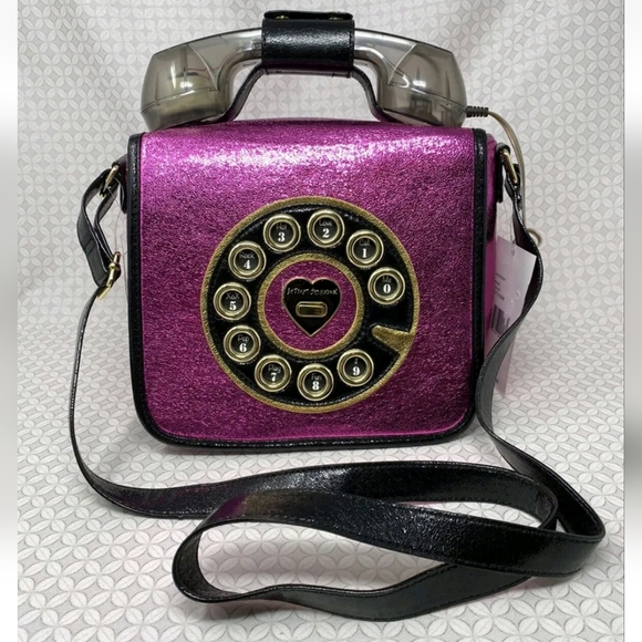 Betsey Johnson Handbags - Betsey Johnson Kitsch Off The Hook Hotline Call Me Baby Phone Crossbody Bag Pink